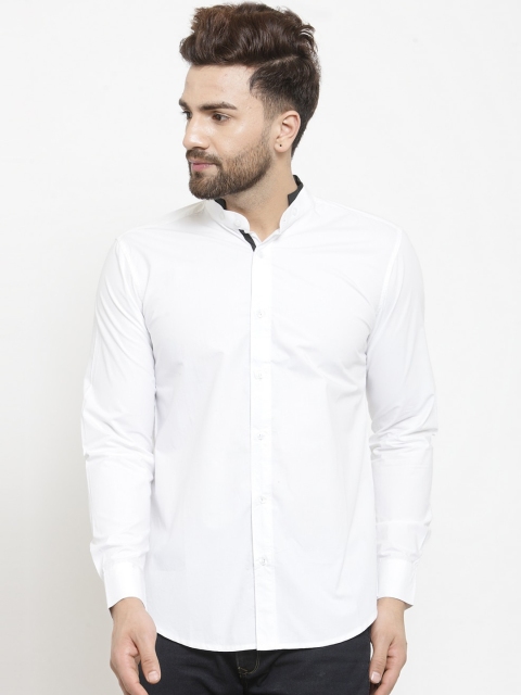

Purple State Men White Slim Fit Casual Shirt