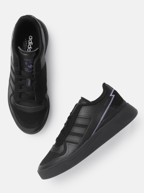 

ADIDAS Originals Men Black Forum Tech Boost Solid Flatform Sustainable Sneakers