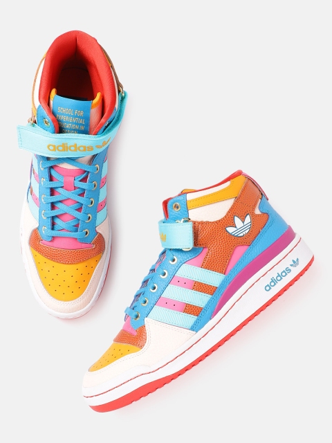 

ADIDAS Originals Women Multicoloured Forum Mid Colourblocked Sneakers, Multi