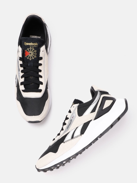 

Reebok Classic Unisex Black & Beige Colourblocked Classic Leather Legacy AZ Sneakers