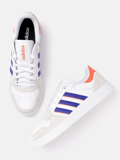 

ADIDAS Men White & Beige Colourblocked Breaknet Plus Sneakers