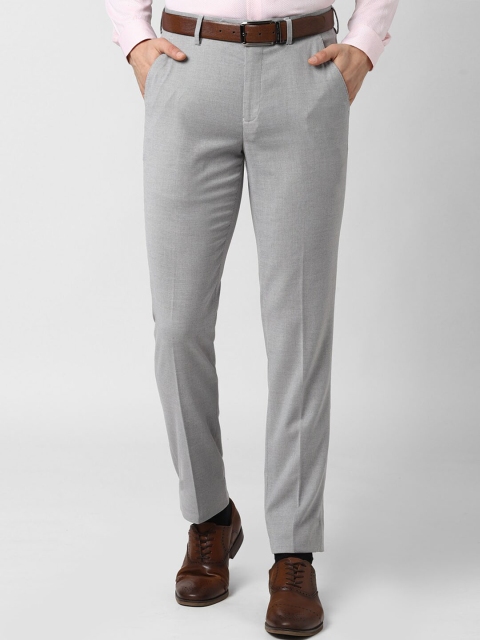

Peter England Elite Men Grey Slim Fit Formal Trousers