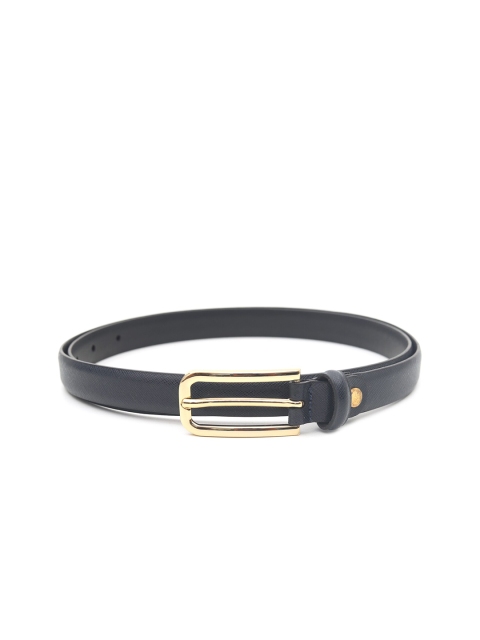 

Da Milano Women Blue Textured Leather Belt, Navy blue