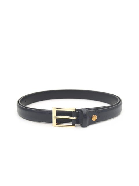 

Da Milano Women Black Textured Leather Belt