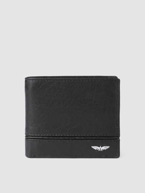 

Park Avenue Men Black Leather Two Fold Wallet