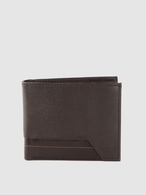 

Park Avenue Men Coffee Brown Solid Two Fold Wallet