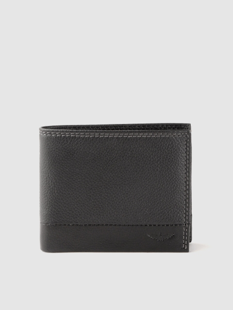 

Park Avenue Men Black Solid Two Fold Wallet