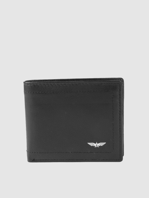

Park Avenue Men Black Solid Leather Two Fold Wallet
