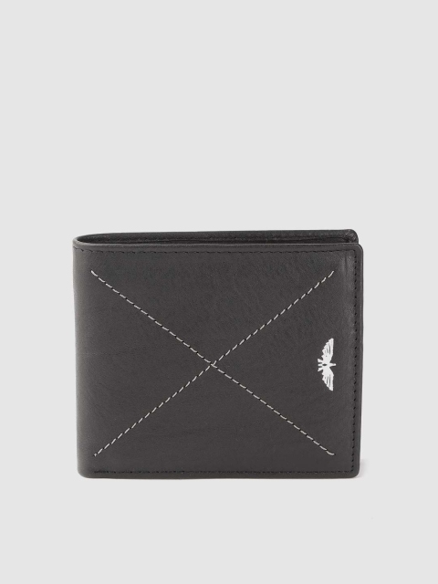 

Park Avenue Men Black Leather Two Fold Wallet