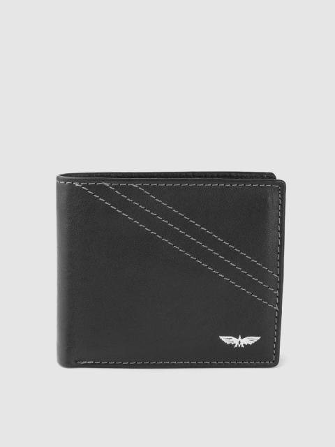 

Park Avenue Men Black Leather Two Fold Wallet
