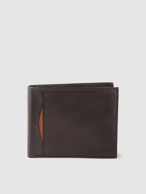 

Park Avenue Men Coffee Brown Solid Two Fold Wallet