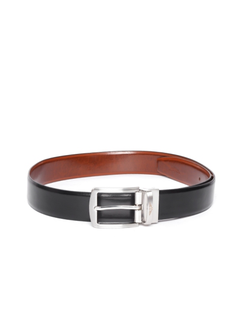 

Park Avenue Men Black & Tan Brown Solid Leather Reversible Formal Belt