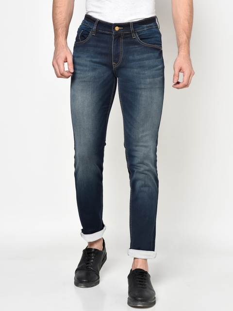 

Octave Men Navy Blue Mid-Rise Light Fade Regular Fit Jeans