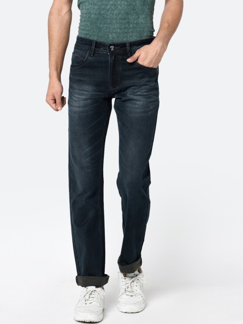 

Octave Men Navy Blue Mid-Rise Light Fade Regular Fit Jeans
