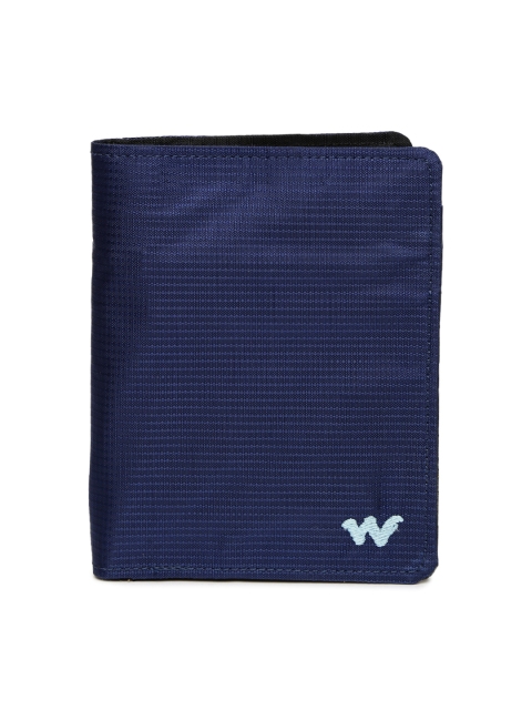 

Wildcraft Men Blue Solid Two Fold Passport Wallet