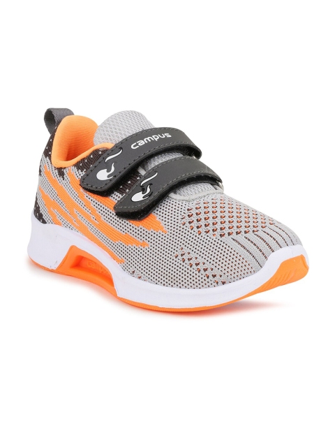 

Campus Unisex Kids Grey & Orange Running Shoes