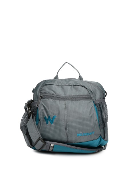 

Wildcraft Men Grey & Blue Bum Travel Bag