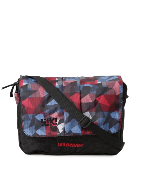 

Wiki by Wildcraft Men Black & Red Printed Messenger Bag