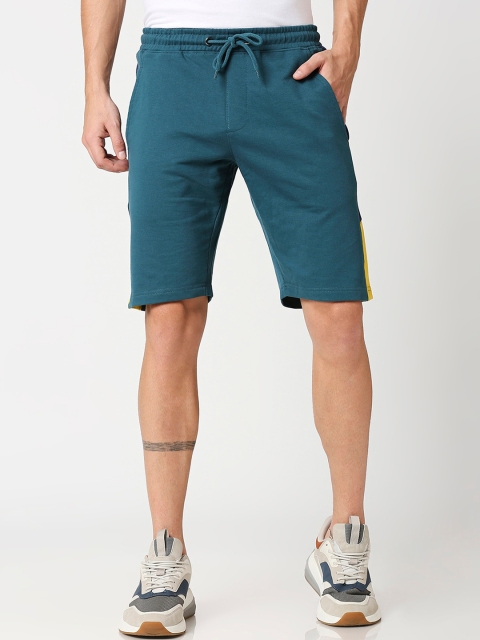 

Bewakoof Men Blue Mid-Rise Regular Shorts
