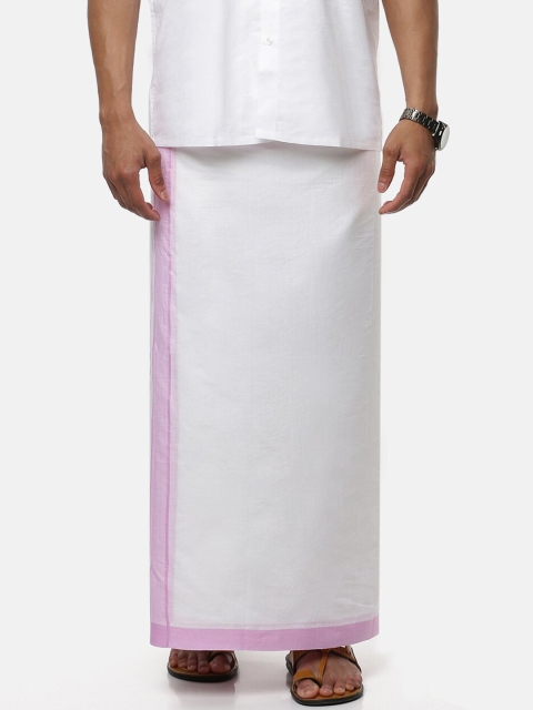 

RAMRAJ COTTON Men White Pure Cotton Dhoti