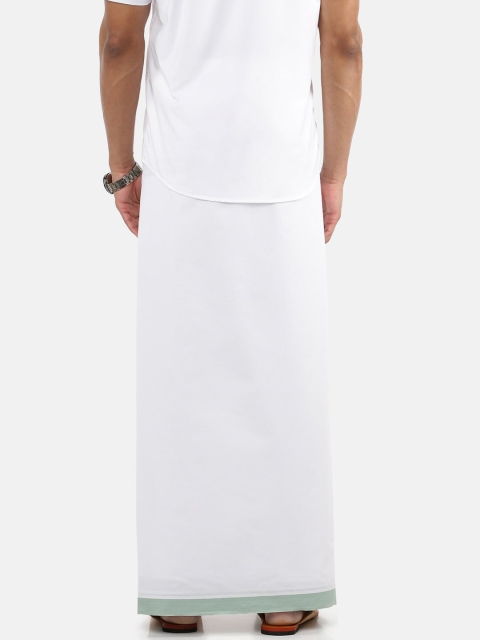 

RAMRAJ COTTON Men White Solid Pure Cotton Dhoti