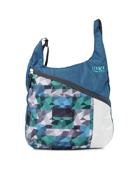 

Wiki by Wildcraft Men Blue Printed Messenger Bag