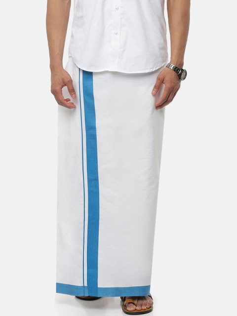 

RAMRAJ COTTON Men White Solid Pure Cotton Dhoti