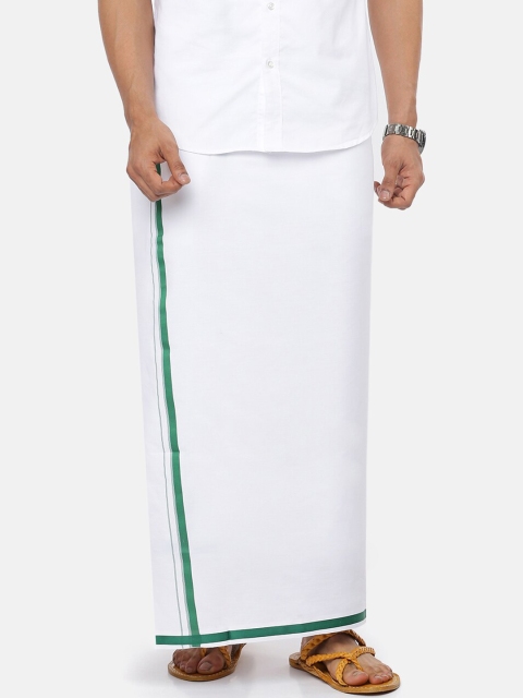 

RAMRAJ COTTON Men White Solid Pure Cotton Dhoti