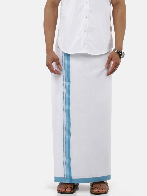 

RAMRAJ COTTON Men White Solid Pure Cotton Dhoti