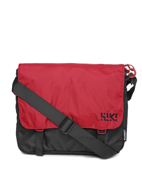 

Wiki by Wildcraft Men Black & Red Stash-It Messenger Bag