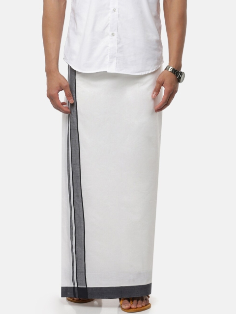 

RAMRAJ COTTON Men White Solid Pure Cotton Dhoti