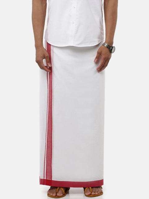 

RAMRAJ COTTON Men White Solid Pure Cotton Dhoti