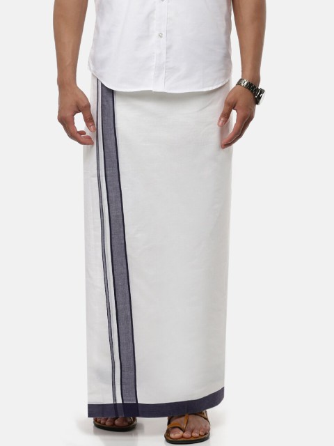 

RAMRAJ COTTON Men White Solid Pure Cotton Dhoti