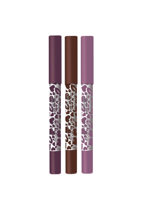 

Daily Life Forever52 Pack Of 3 Trio Of Kiss Proof Long Lasting Lipstick, Purple