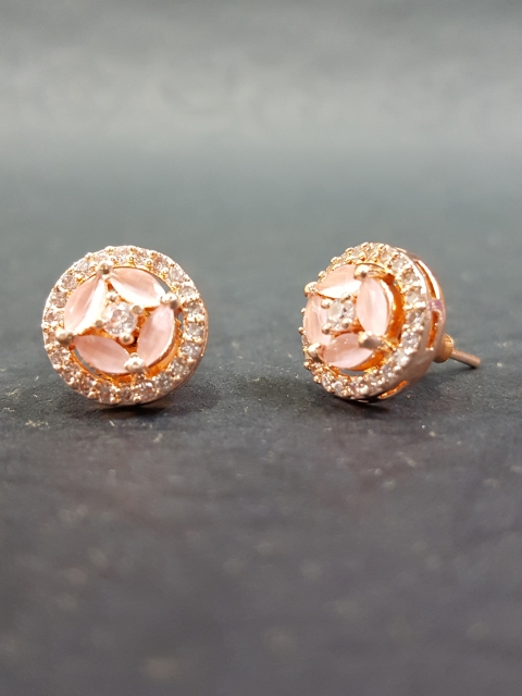 

OOMPH Pink Contemporary Studs Earrings