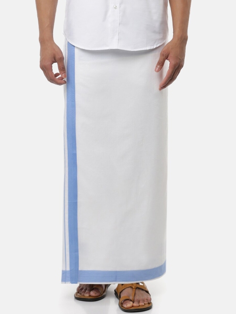 

RAMRAJ COTTON Men White Solid Pure Cotton Dhoti