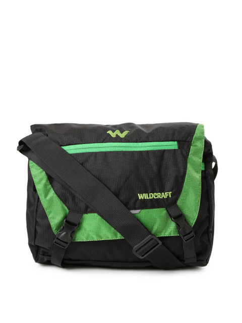 

Wildcraft Men Black & Green Drut Messenger Bag