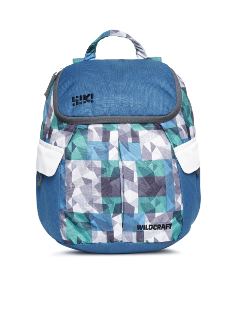 

Wildcraft Unisex Green & Blue Geometric Backpack