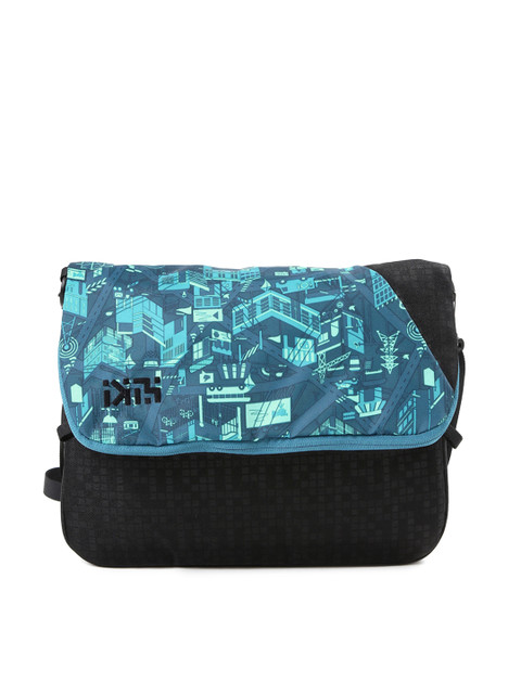 

Wiki by Wildcraft Men Black & Blue Foldover Messenger Bag