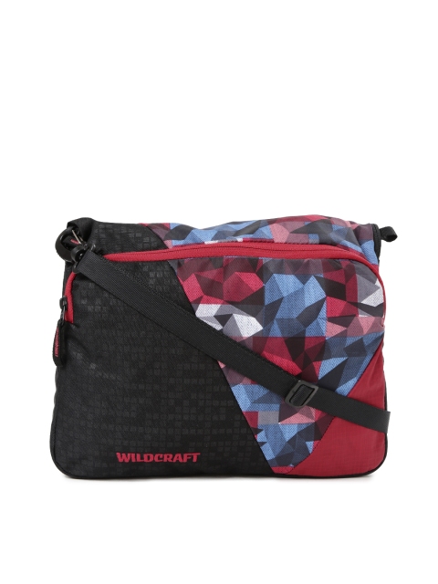 

Wildcraft Men Black & Red Printed Messenger Bag