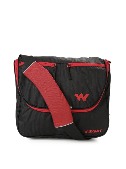 

Wiki by Wildcraft Men Black Textured Messenger Bag