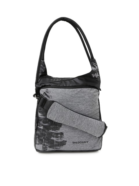 

Wildcraft Men Grey & Black Printed Laptop Bag