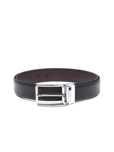 

Da Milano Men Black & Brown Leather Reversible Belt
