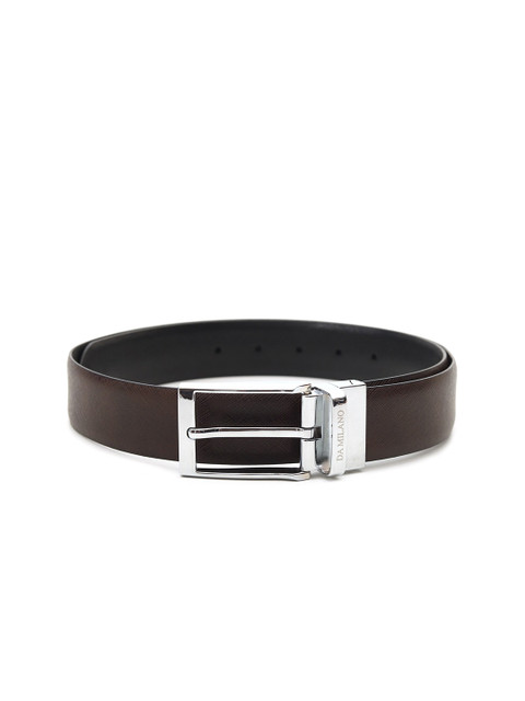 

Da Milano Men Brown & Black Leather Reversible Belt