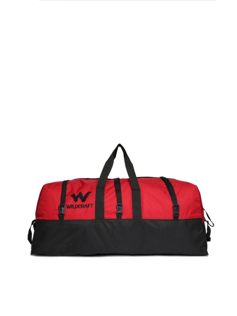 

Wildcraft Men Black & Red Colourblocked Duffel Bag