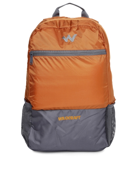 

Wildcraft Men Orange & Grey Druv Laptop Backpack