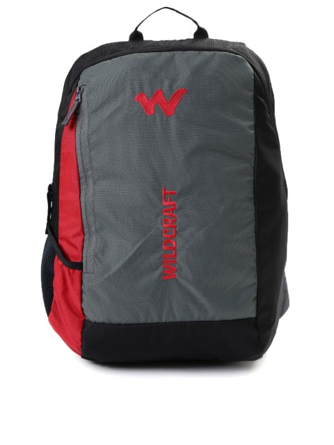 

Wildcraft Men Grey & Red Streak Laptop Bagpack