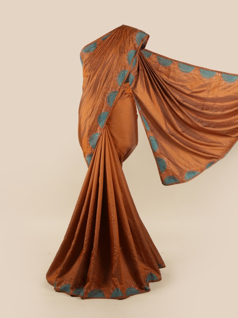 

Pothys Brown Woven Design Sequinned Art Silk Saree
