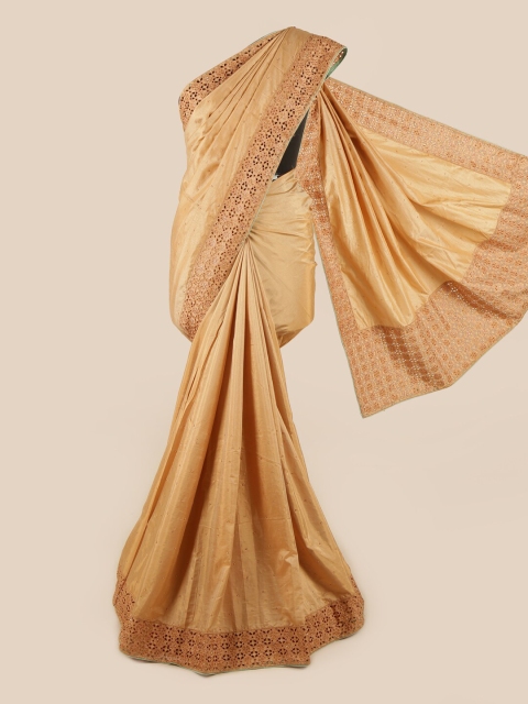 

Pothys Beige Embellished Art Silk Saree