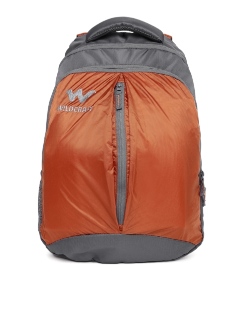 

Wildcraft Men Orange & Grey Zita Laptop Backpack